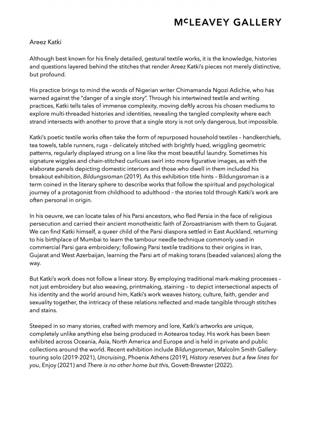 McLeavey Essay Lucinda Bennett